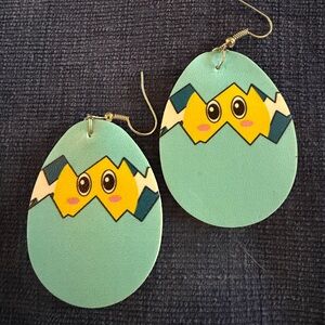 Easter Egg Chick Earrings